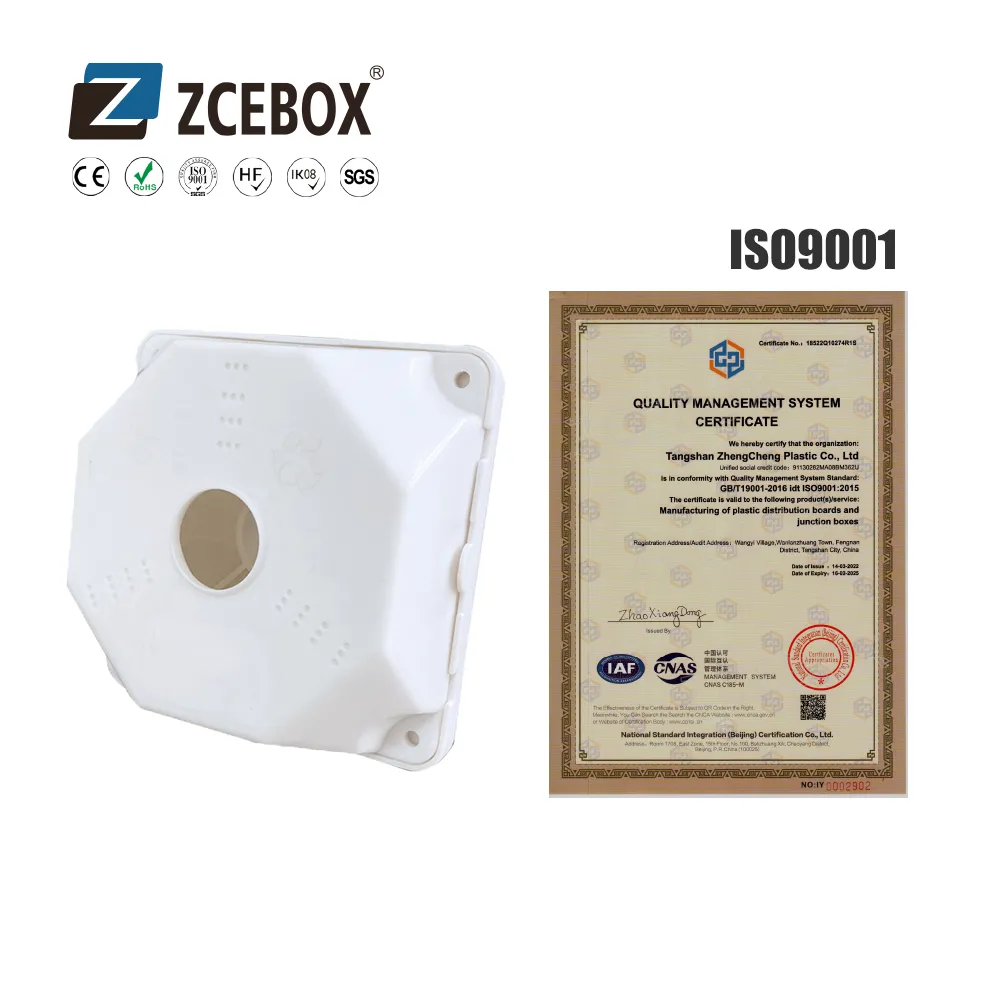 Caja de unión CCTV impermeable de plástico