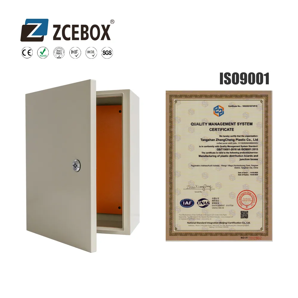 Caja de distribución de energía de metal