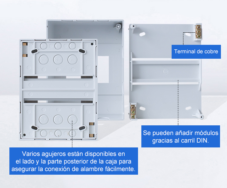 Caja de distribución de 8 vías Box MCB