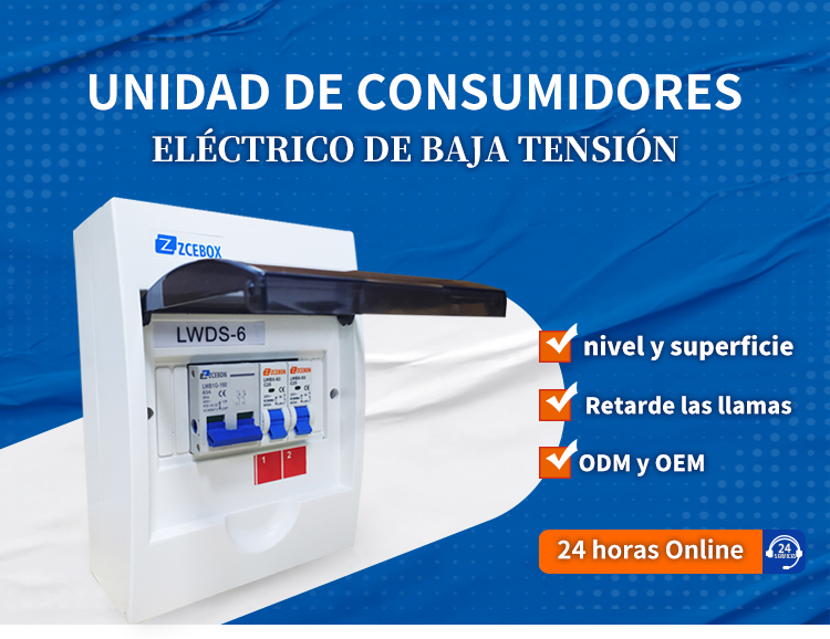 MCB Caja de distribución eléctrica Unidad de consumidor