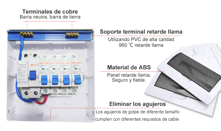 MCB Caja de distribución eléctrica Unidad de consumidor