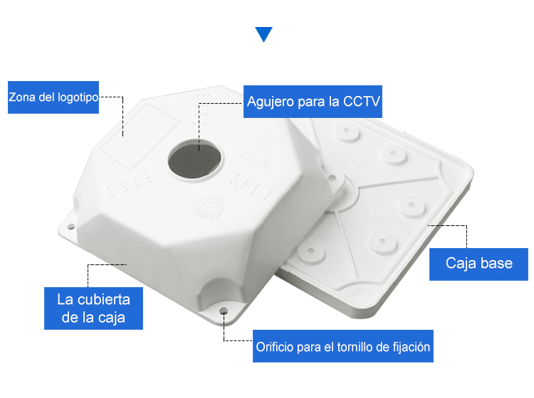 Caja de unión CCTV impermeable de plástico