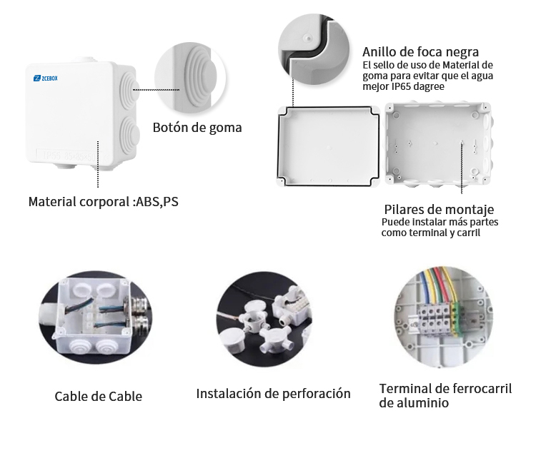 Caja de plástico impermeable