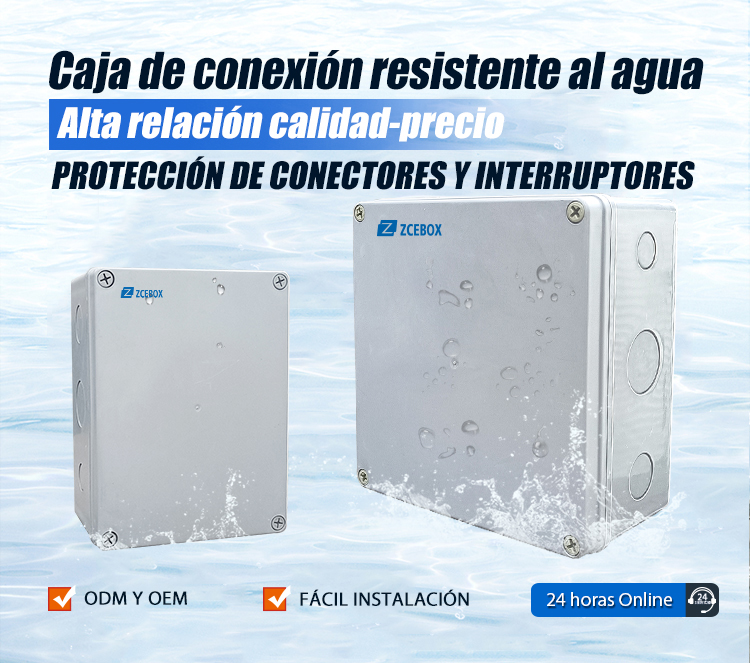Caja de unión de plástico al aire libre de ABS