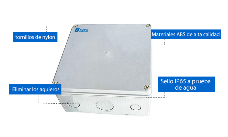 Caja de unión de plástico al aire libre de ABS