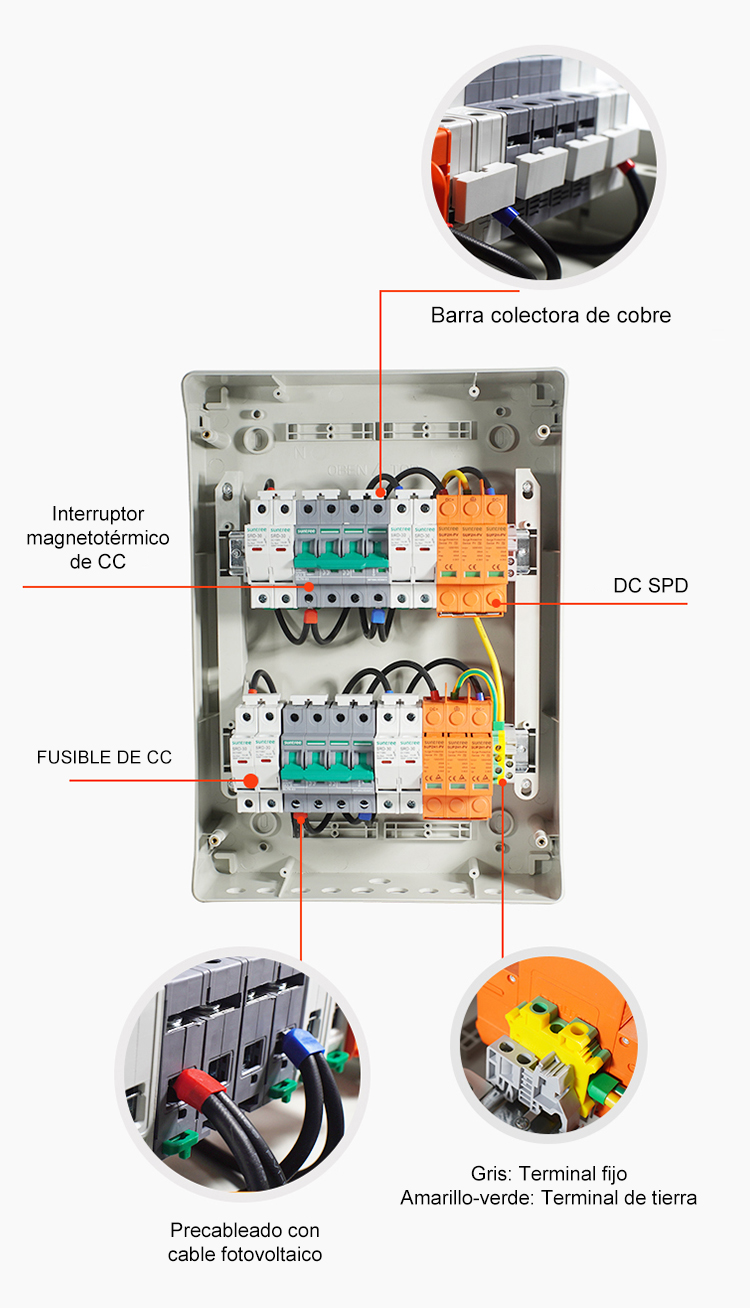 Caja de combinador solar DC LWHLX